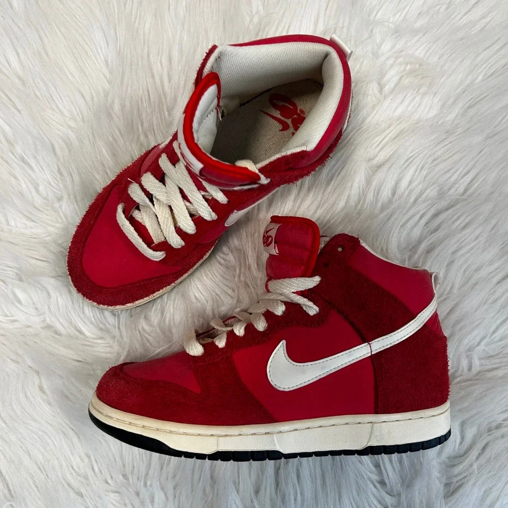 Nike Dunk High 6.0 'Action Red' Dunk SB‎ High Pro Suede 342252-670 Sneakers 7.5